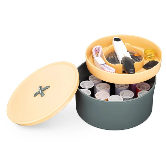 navaris-n-hset-52-teile-knopf-box-mit-garn-nadeln-schere image 1