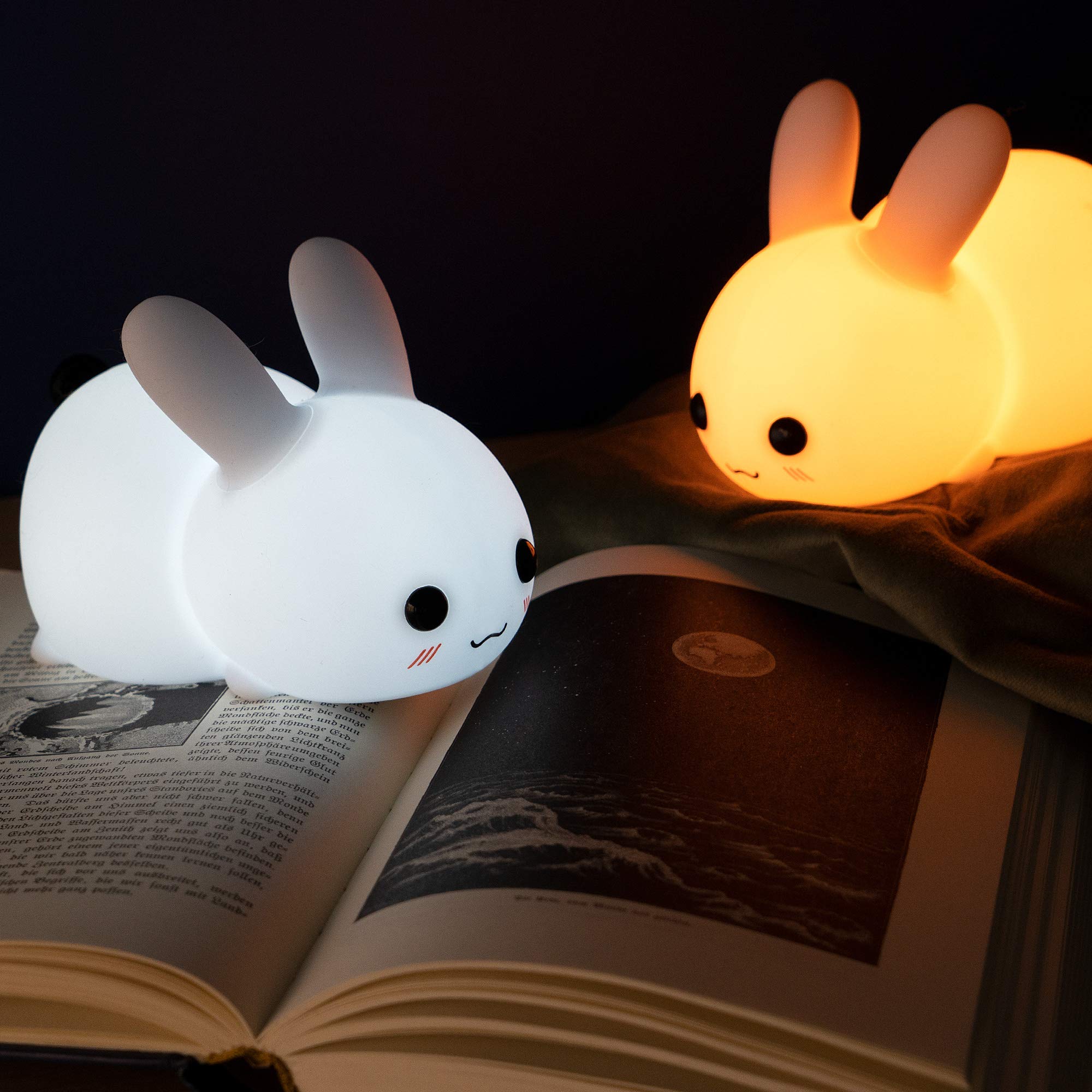 navaris-led-nachtlicht-hase-snow-white-rabbit-dimmbar image 2