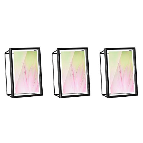 navaris-bilderrahmen-set-3tlg-schwarz-geometrisch-glas-10x15 image 8