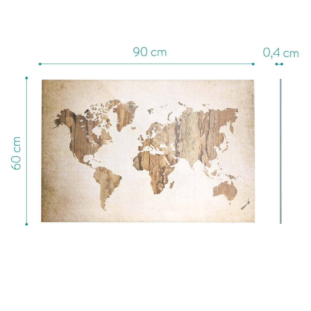 navaris-magnettafel-glas-memoboard-90x60-cm-weltkarte-vintage image 6