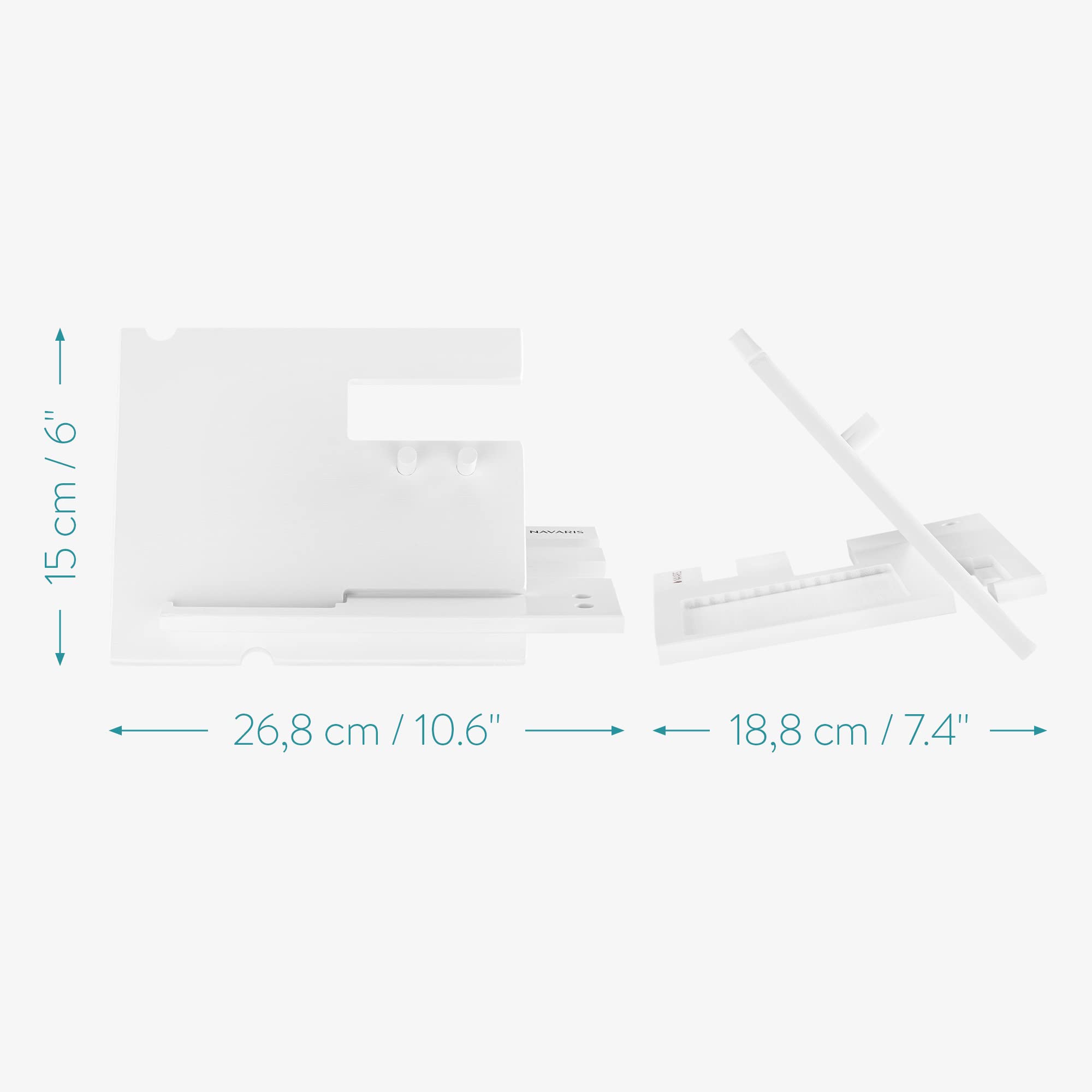 navaris-handy-dockingstation-bambus-wei-schreibtisch-organizer image 5