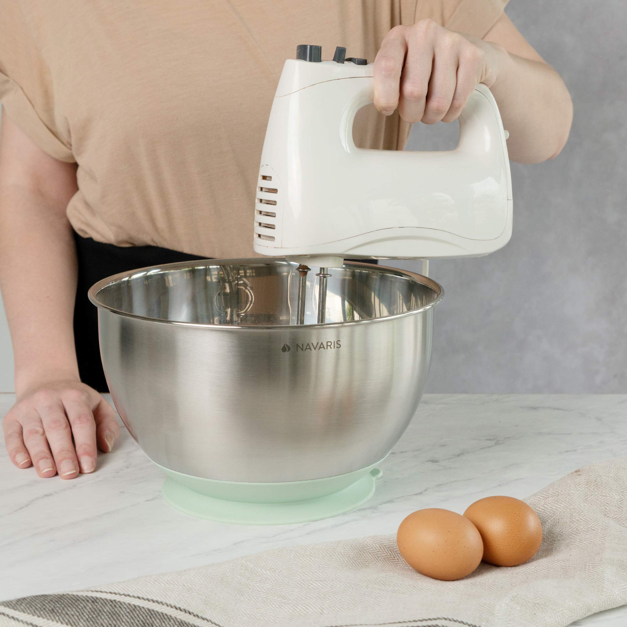 navaris-kitchen-r-hrsch-ssel-edelstahl-2er-set-mintgr-n-saugnapf image 2