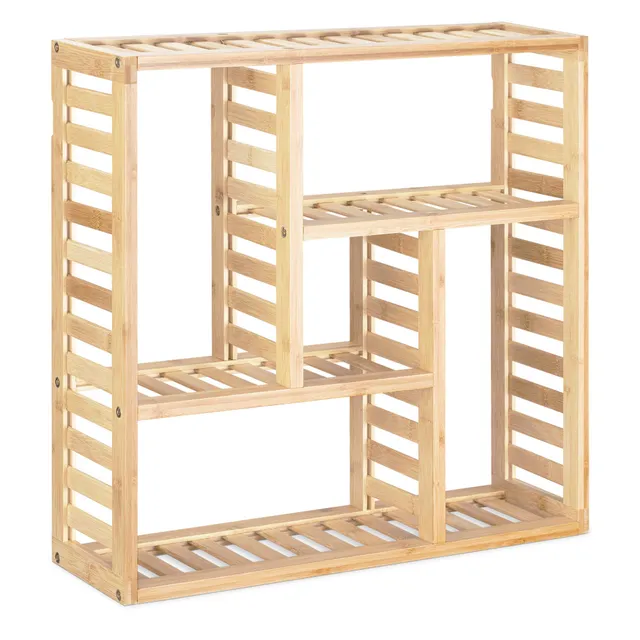 navaris-bambus-badregal-50x50x15cm-mit-5-f-chern image 1