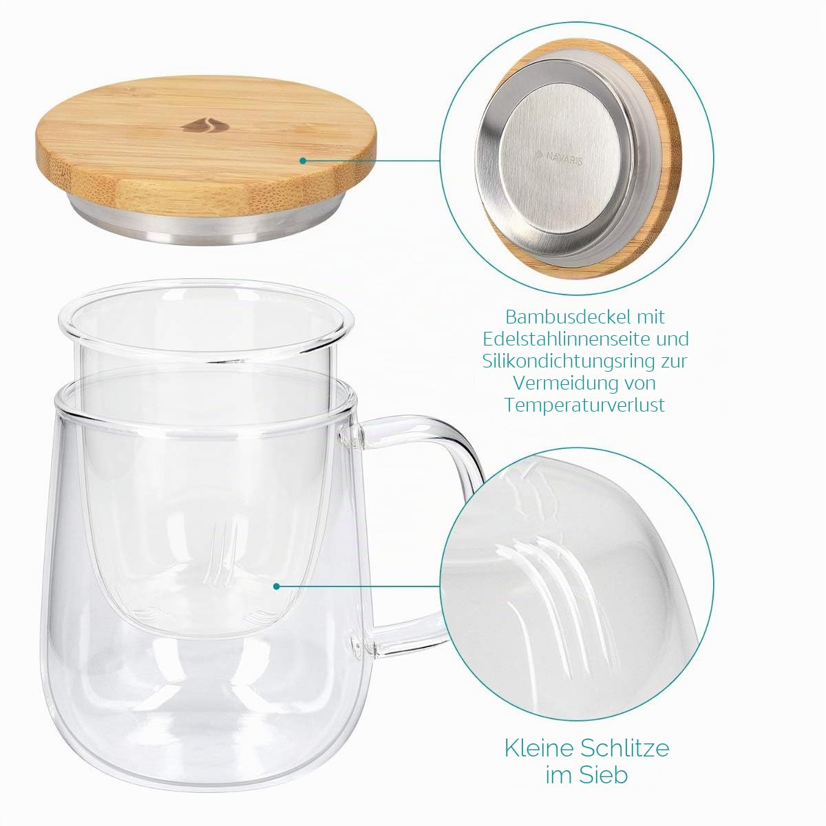 navaris-kitchen-teeglas-mit-sieb-500ml-teetasse-glas-bambusdeckel image 3