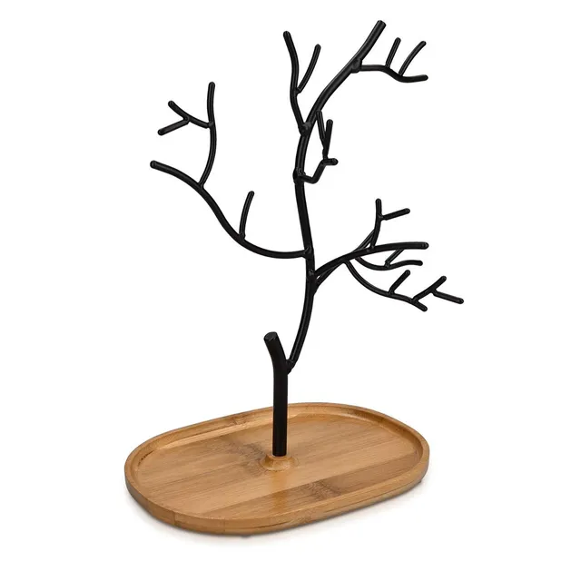navaris-schmuckbaum-holz-metall-schmuckst-nder-25-cm image 1