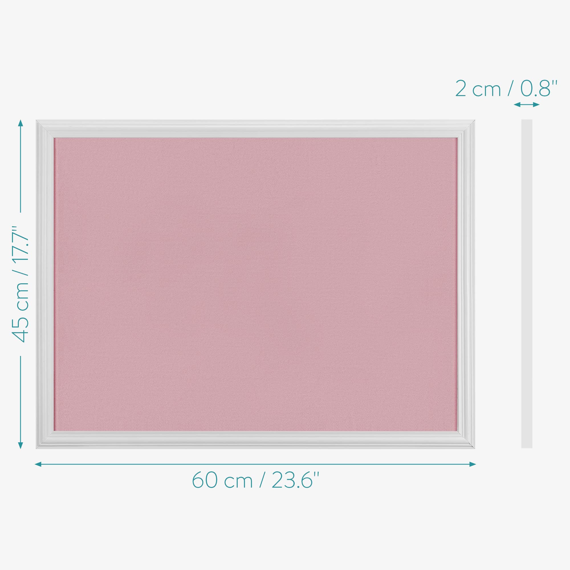 navaris-pinnwand-pl-sch-60x45-cm-fotowand-wei-rosa-mit-pins image 5