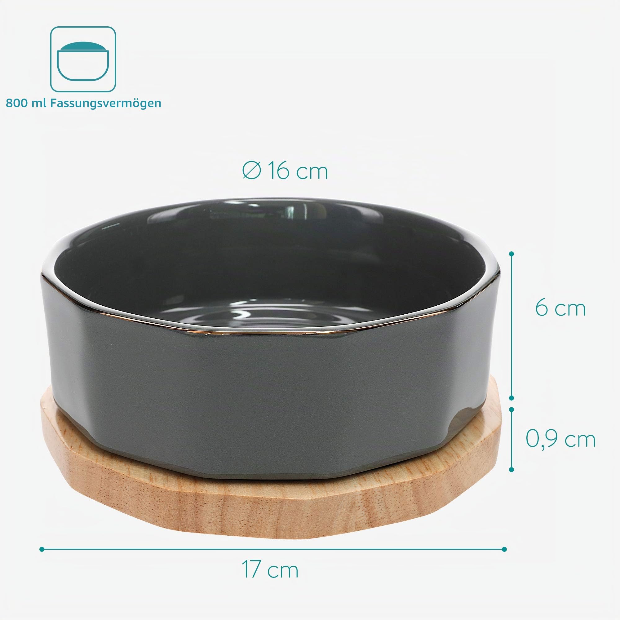 navaris-animals-fressnapf-keramik-set-2x-800ml-lila-grau-holz image 4