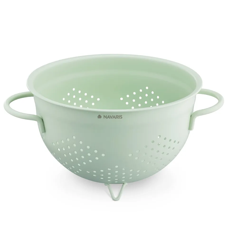navaris-nudelsieb-edelstahl-24-cm-mintgr-n-mit-f-en image 1