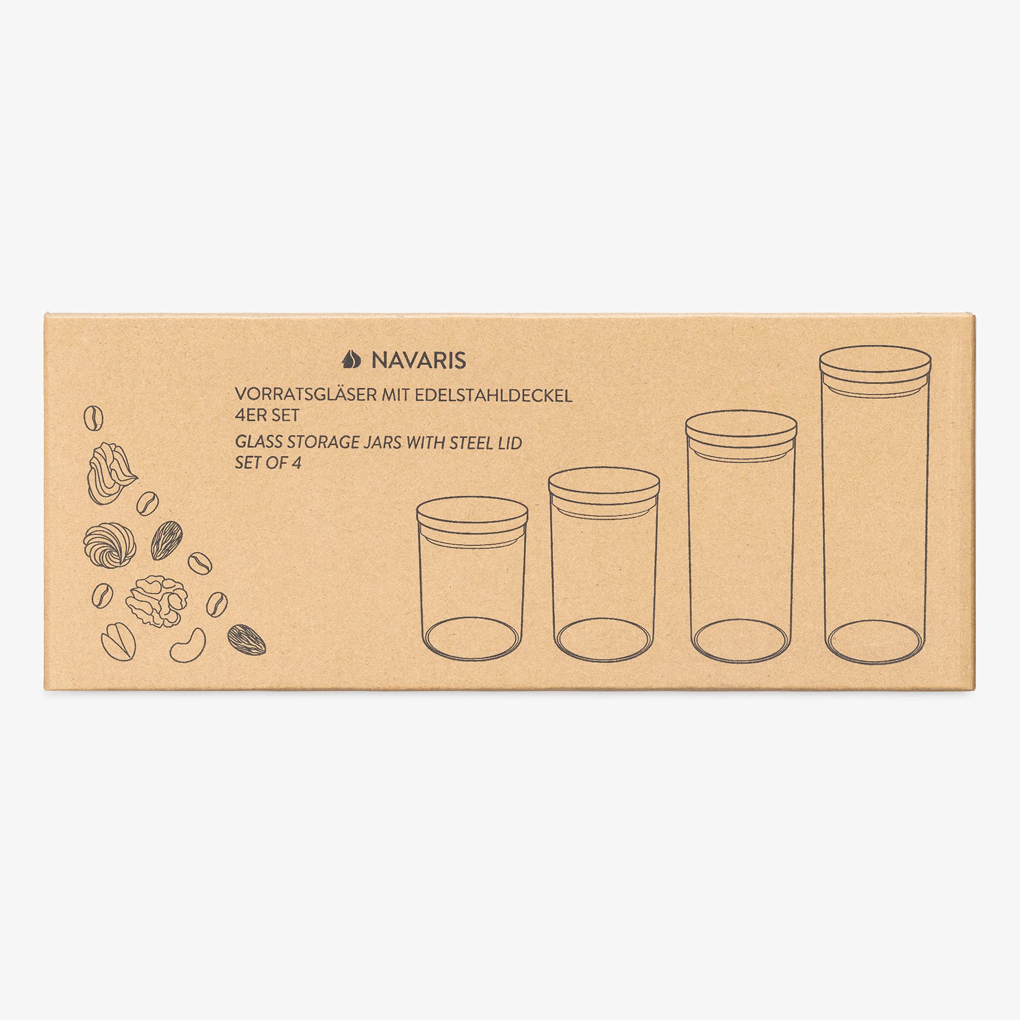 navaris-vorratsgl-ser-edelstahldeckel-glas-4er-set-luftdicht image 7