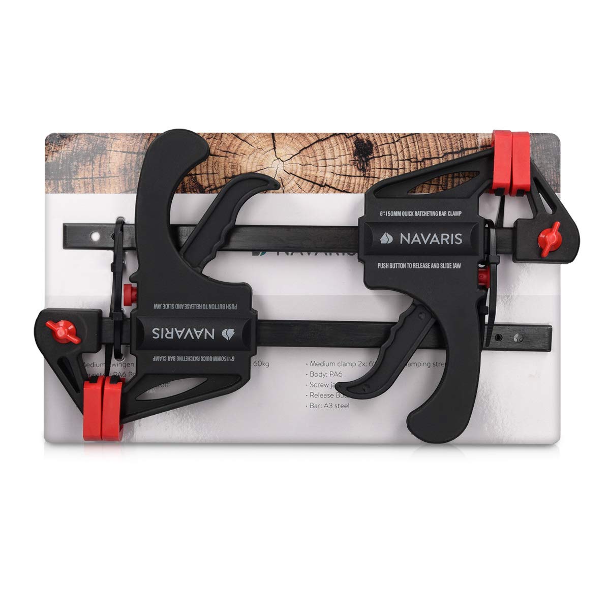 navaris-hardware-einhandzwingen-set-2x-15cm-60kg-schraubzwinge image 7