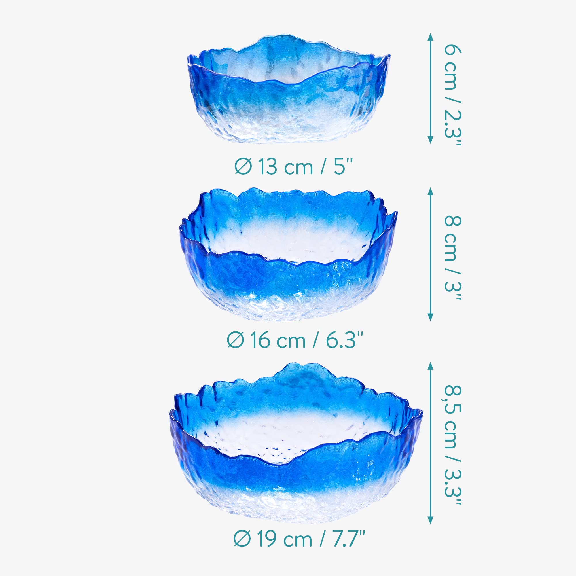 navaris-glassch-ssel-set-3tlg-blauem-rand-salatsch-ssel-glas image 6