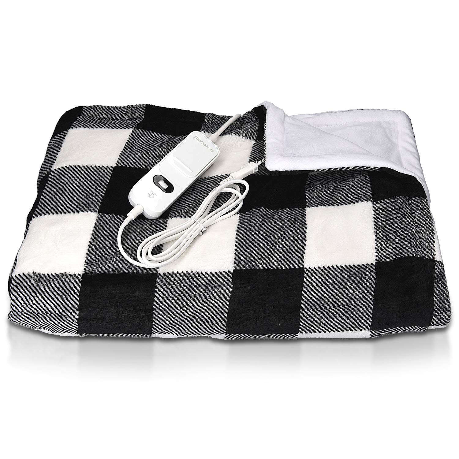 navaris-xxl-heizdecke-180x130-schwarz-wei-waschbar image 5