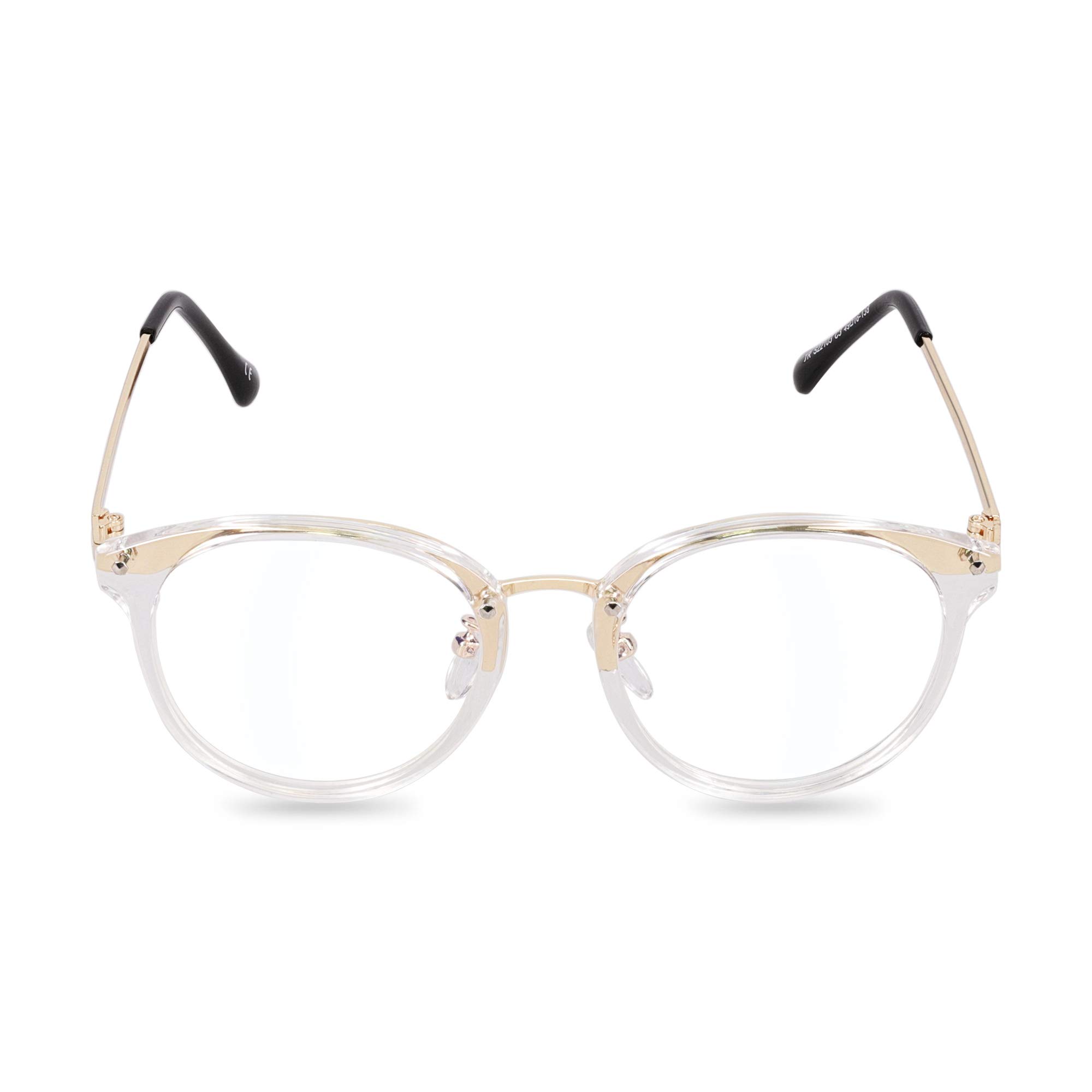 navaris-retro-brille-ohne-st-rke-nerdbrille-vintage-gold image 5
