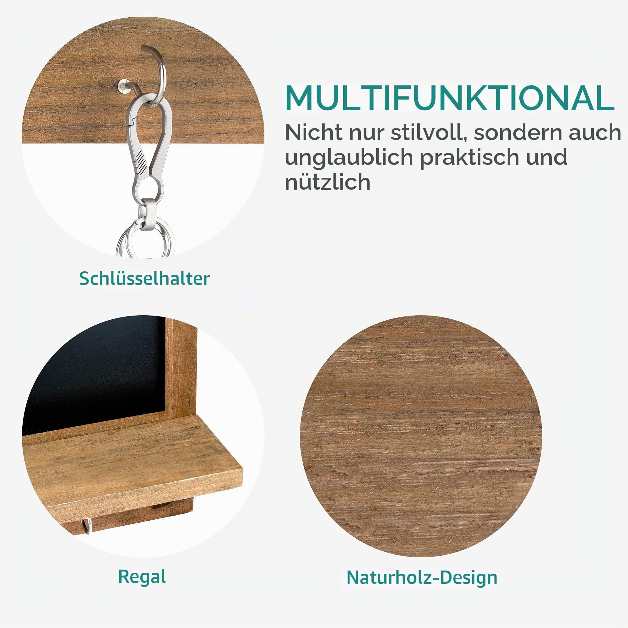 navaris-kreidetafel-mit-schl-sselbrett-und-briefablage-holz-inkl-kreide image 3
