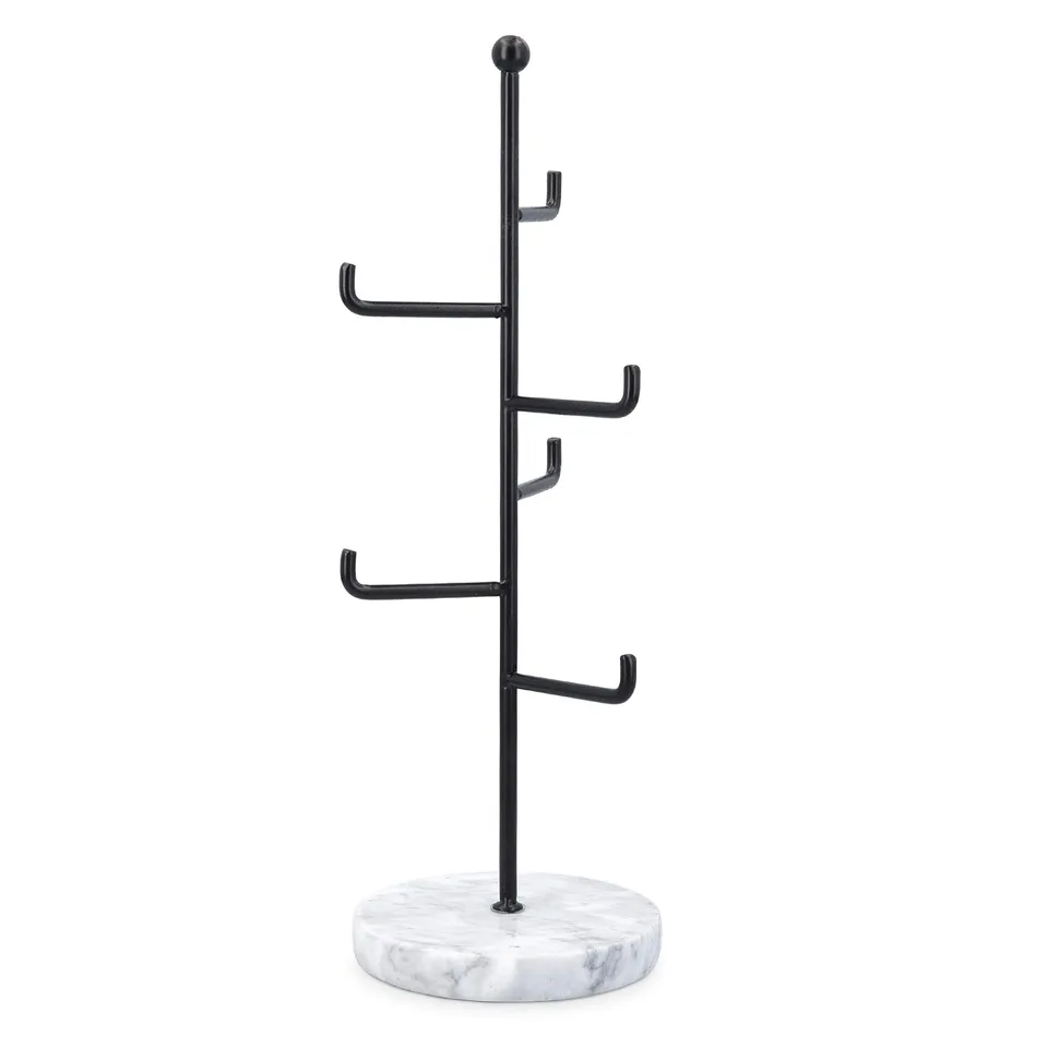 navaris-schmuckst-nder-marmor-metall-schmuckbaum-30-cm-ablage image 1