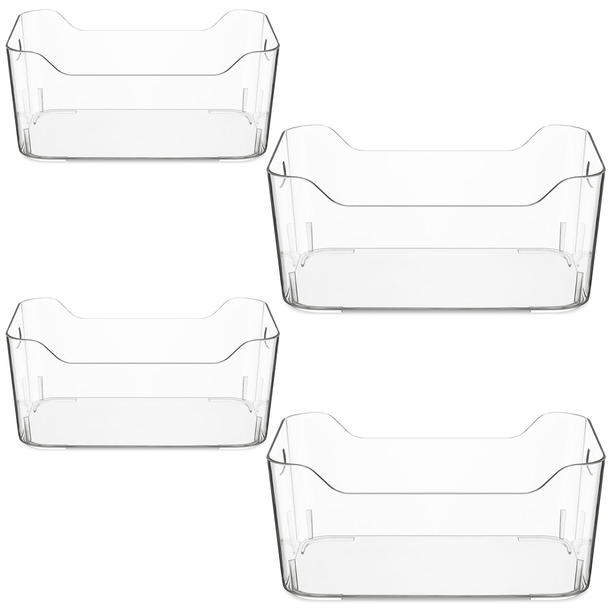 navaris-kitchen-k-hlschrank-organizer-4er-set-transparent-kunststoff image 7