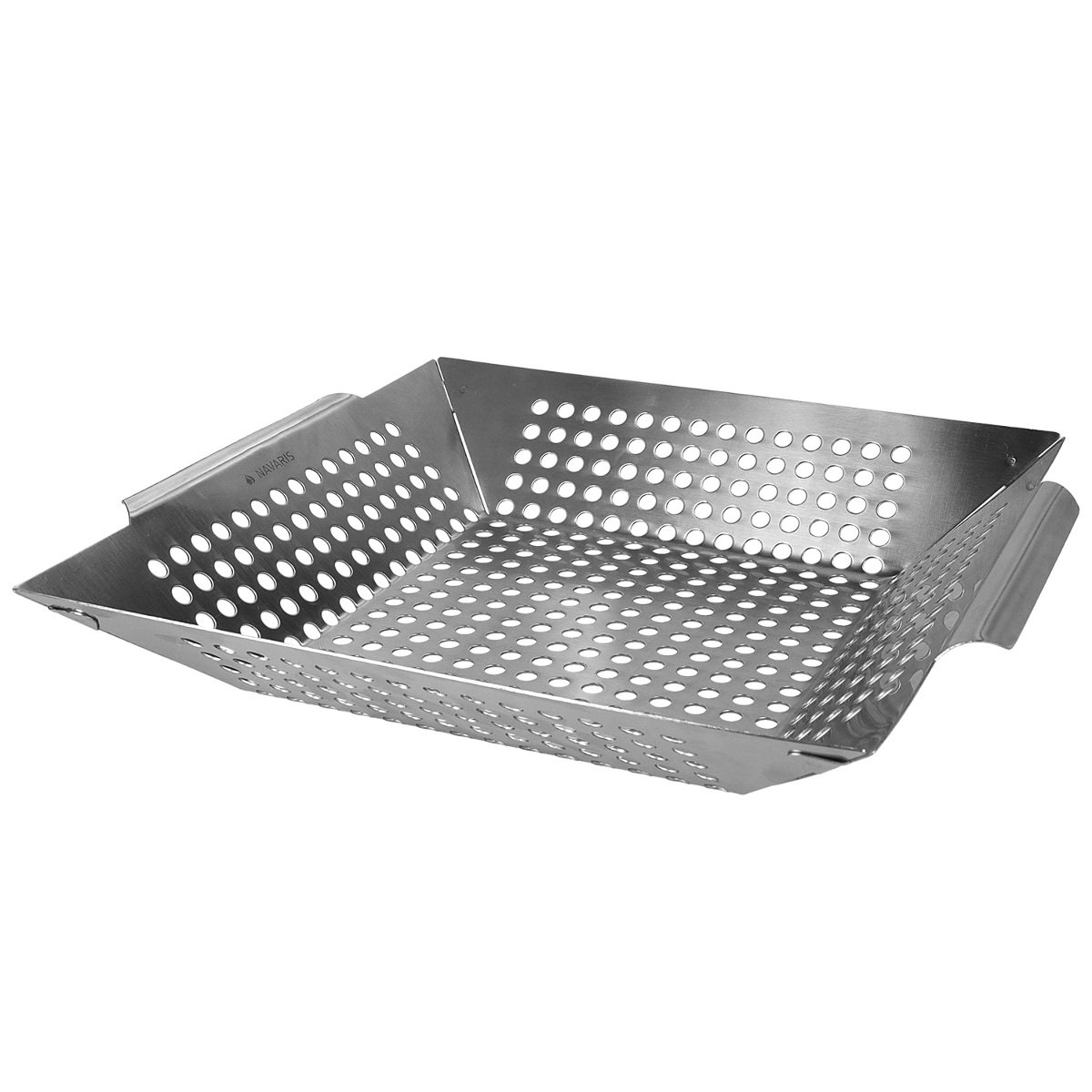 navaris-grillpfanne-edelstahl-35x30x6-cm-grillkorb-gelocht image 1