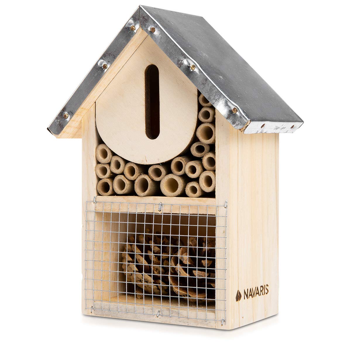 navaris-garden-insektenhotel-holz-s-15x8x20cm-naturbelassen image 1