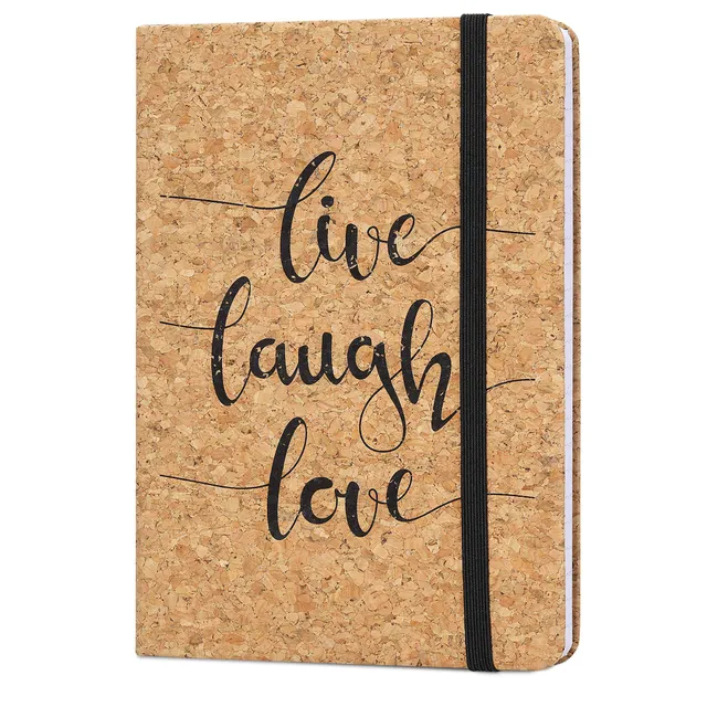 navaris-living-kork-notizbuch-liniert-live-laugh-love image 1