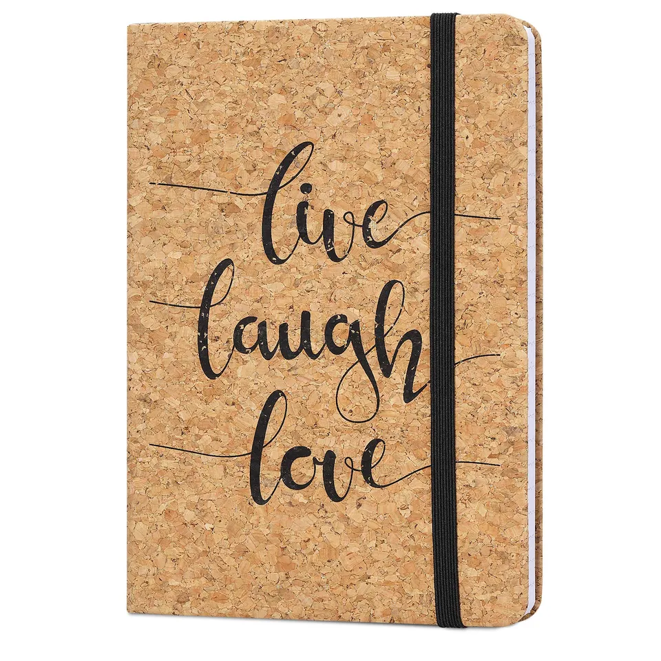 navaris-living-kork-notizbuch-liniert-live-laugh-love image 1