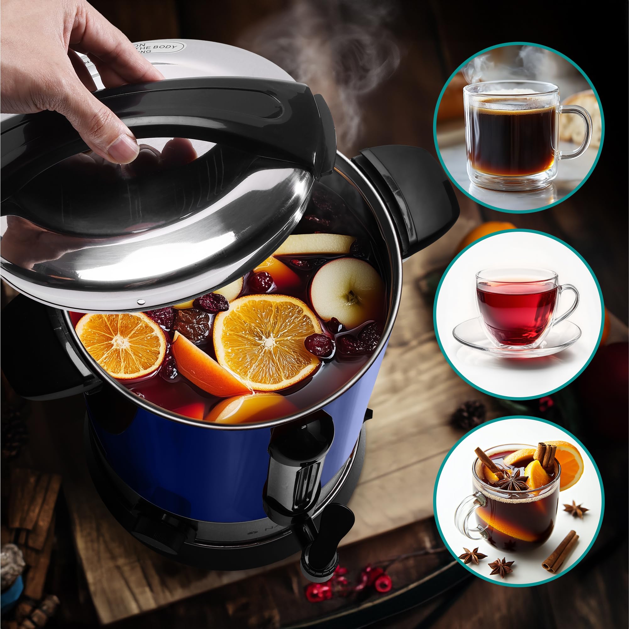 navaris-kitchen-gl-hweinkocher-6-8l-edelstahl-blau-zapfhahn image 5