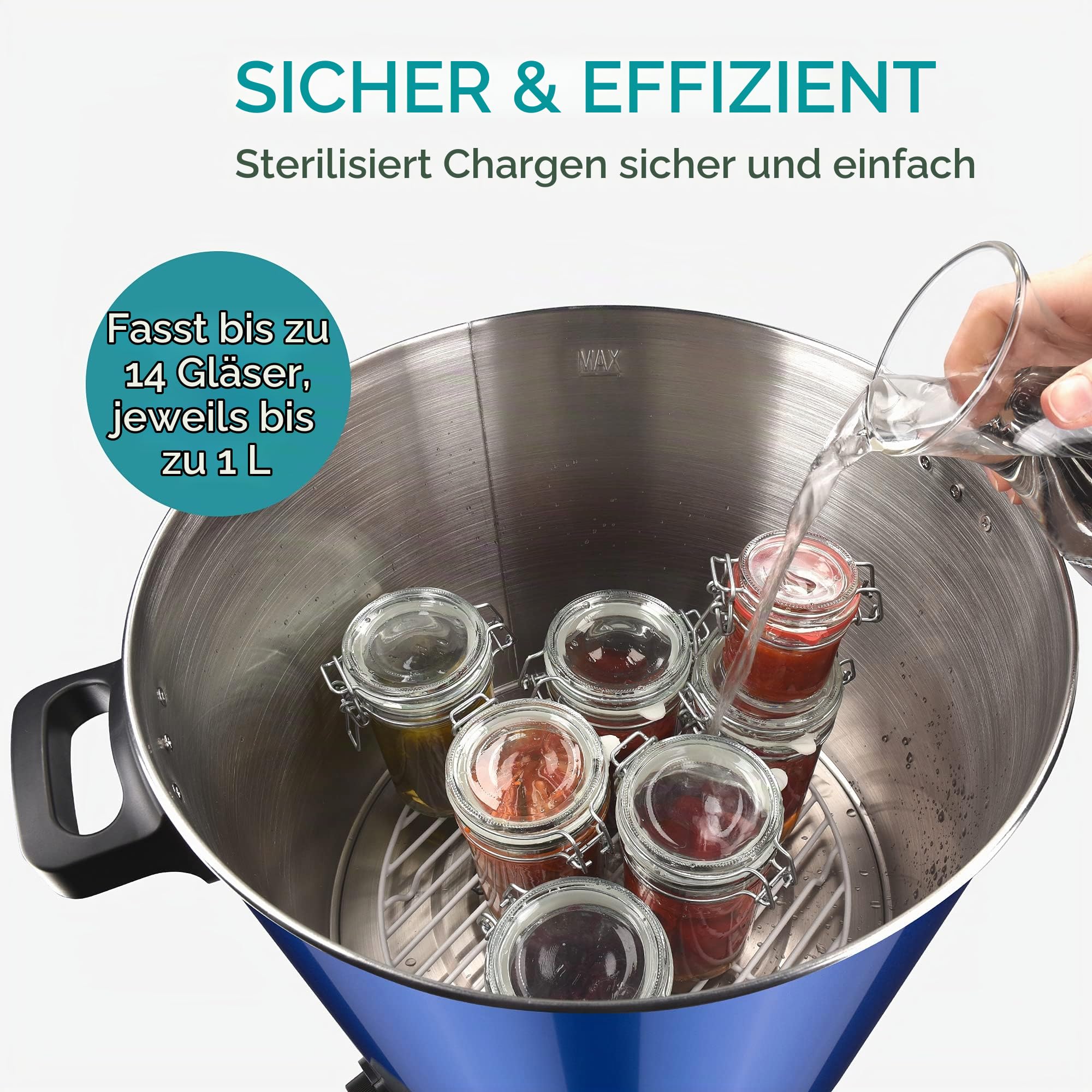 navaris-kitchen-einkochautomat-27l-einkochtopf-blau-mit-zapfhahn image 4
