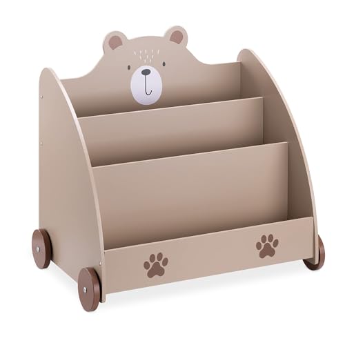 navaris-children-b-cherregal-b-r-braun-mit-rollen-60x58x40 image 8