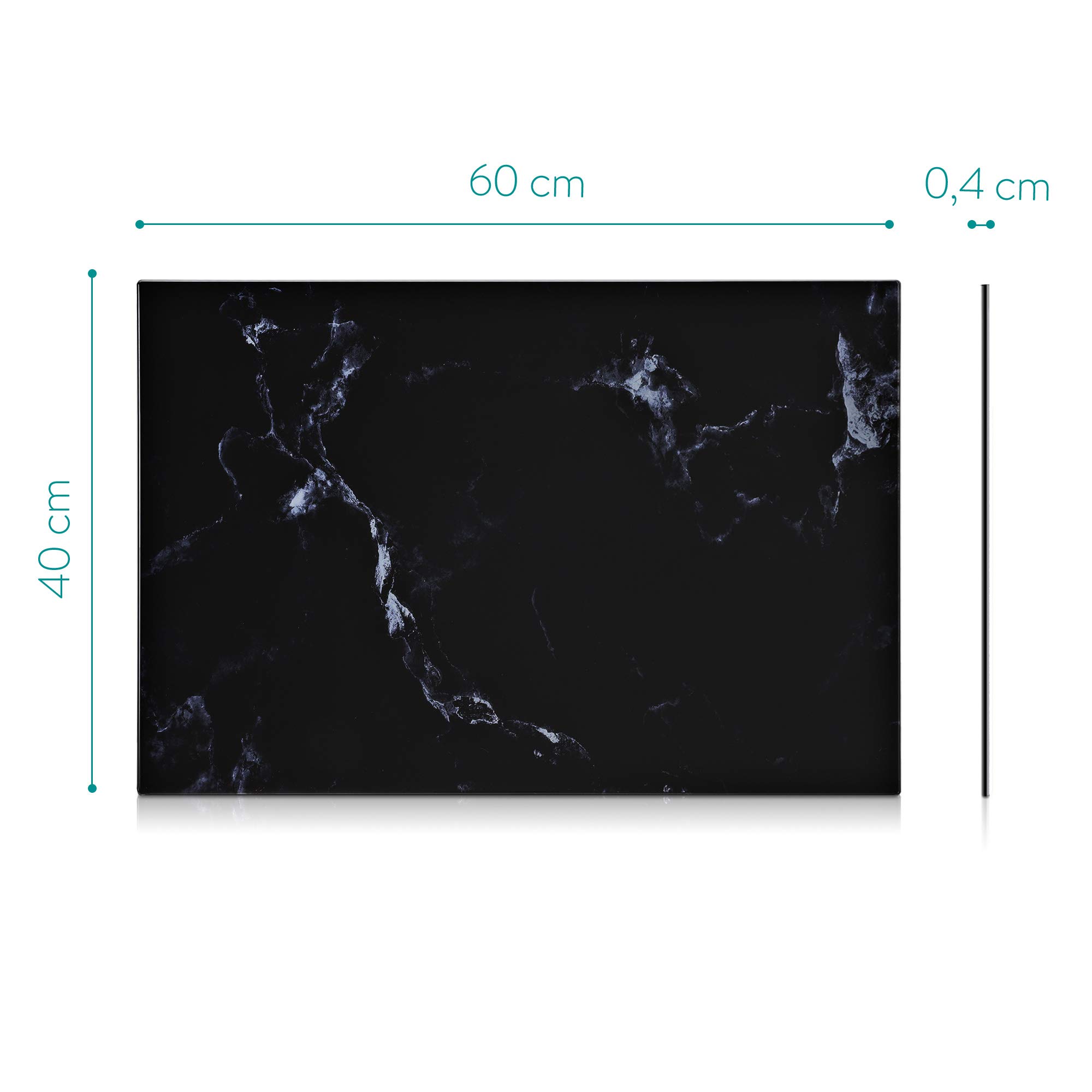 navaris-magnettafel-glas-60x40-schwarz-marmor-beschreibbar image 6