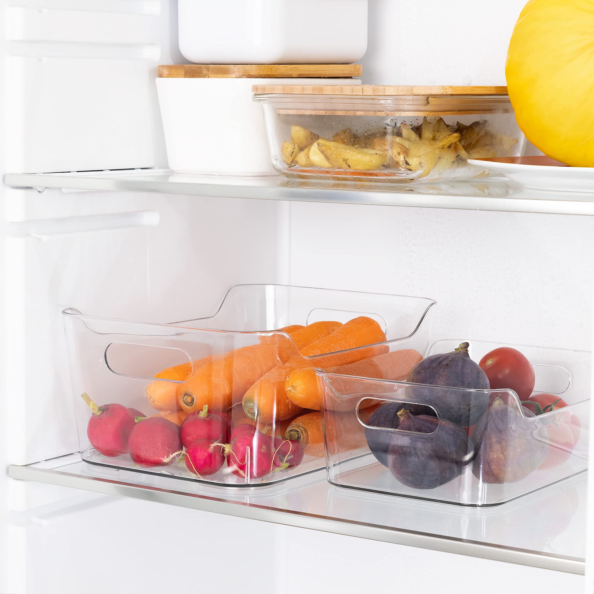navaris-kitchen-k-hlschrank-organizer-4er-set-transparent-kunststoff image 2
