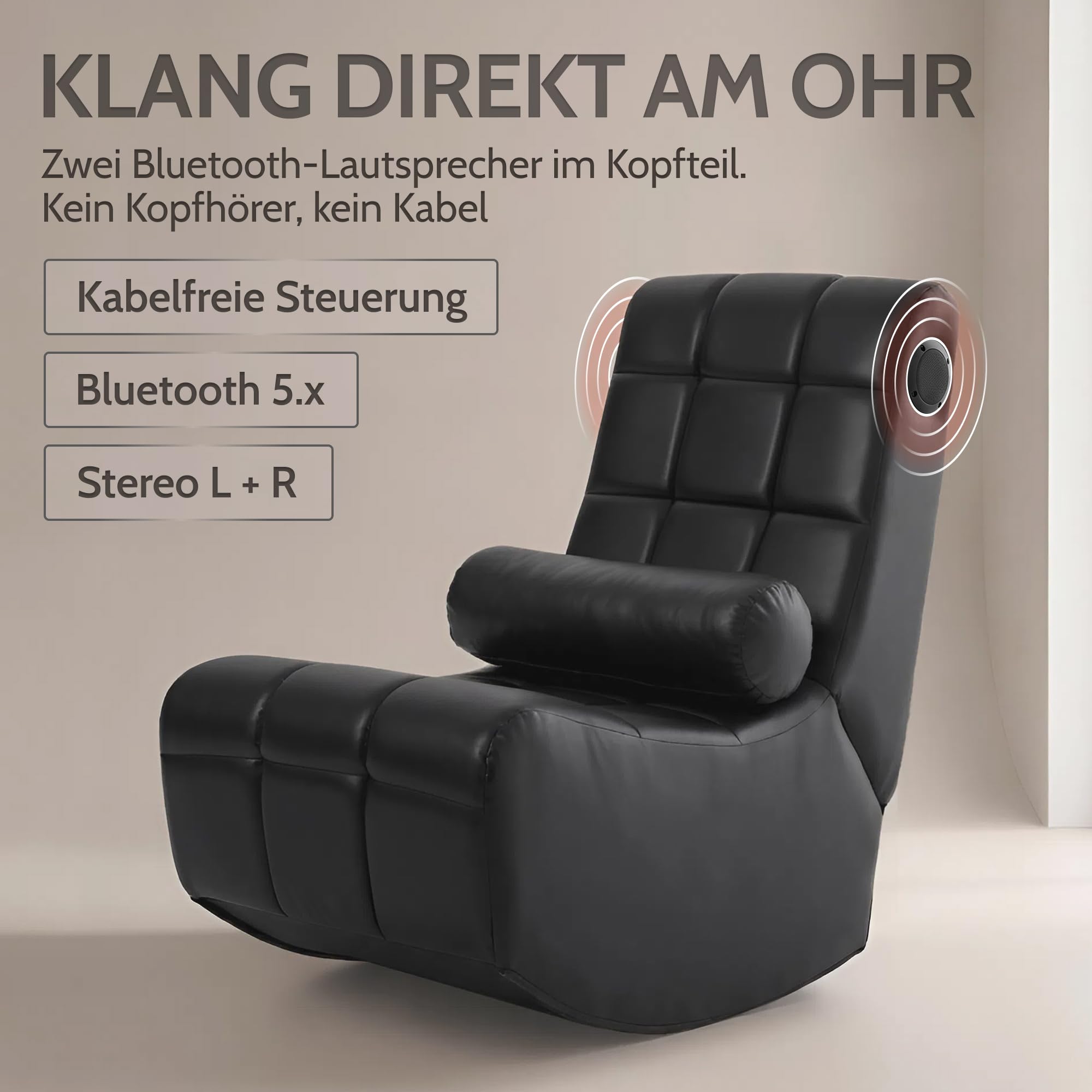 allyson-relaxsessel-lounge-fernsehsessel-bluetooth-usb-schwarz-lederlook image 2