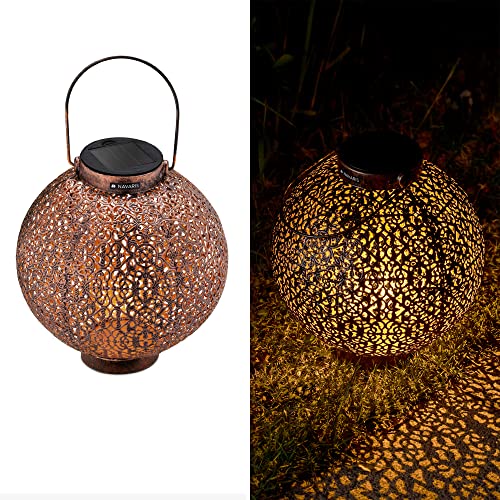 navaris-lighting-solarlaterne-21cm-metall-braun-orientalisch image 8