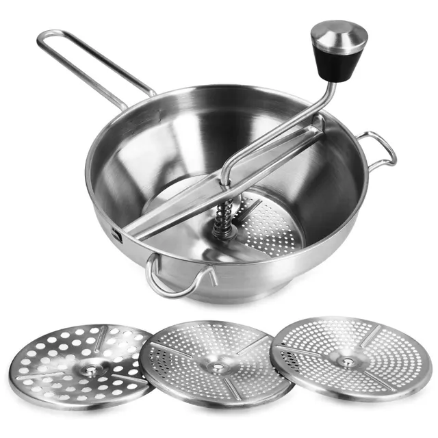 navaris-kitchen-passierm-hle-edelstahl-mit-3-eins-tzen image 1