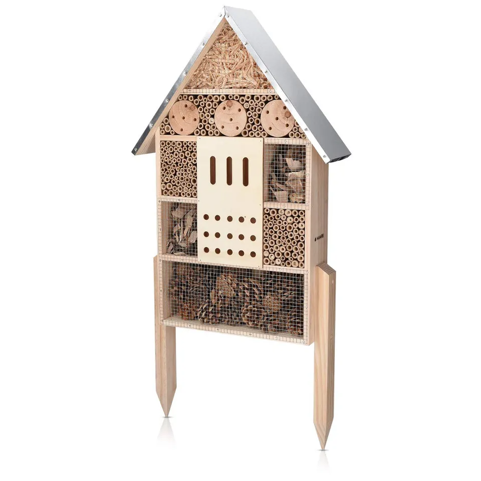 navaris-garden-insektenhotel-holz-gro-mit-standf-en-wetterfest image 1