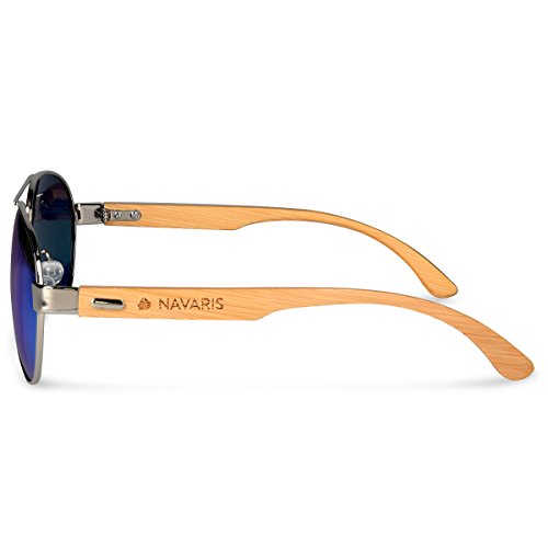 navaris-beauty-fliegerbrille-polarisiert-holz-sonnenbrille image 8