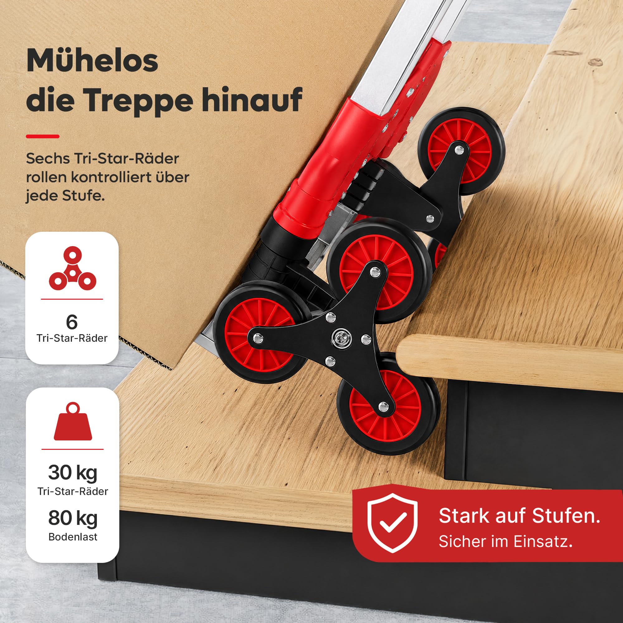 allyson-sackkarre-treppensteiger-klappbar-rot-80kg-6-rad image 2