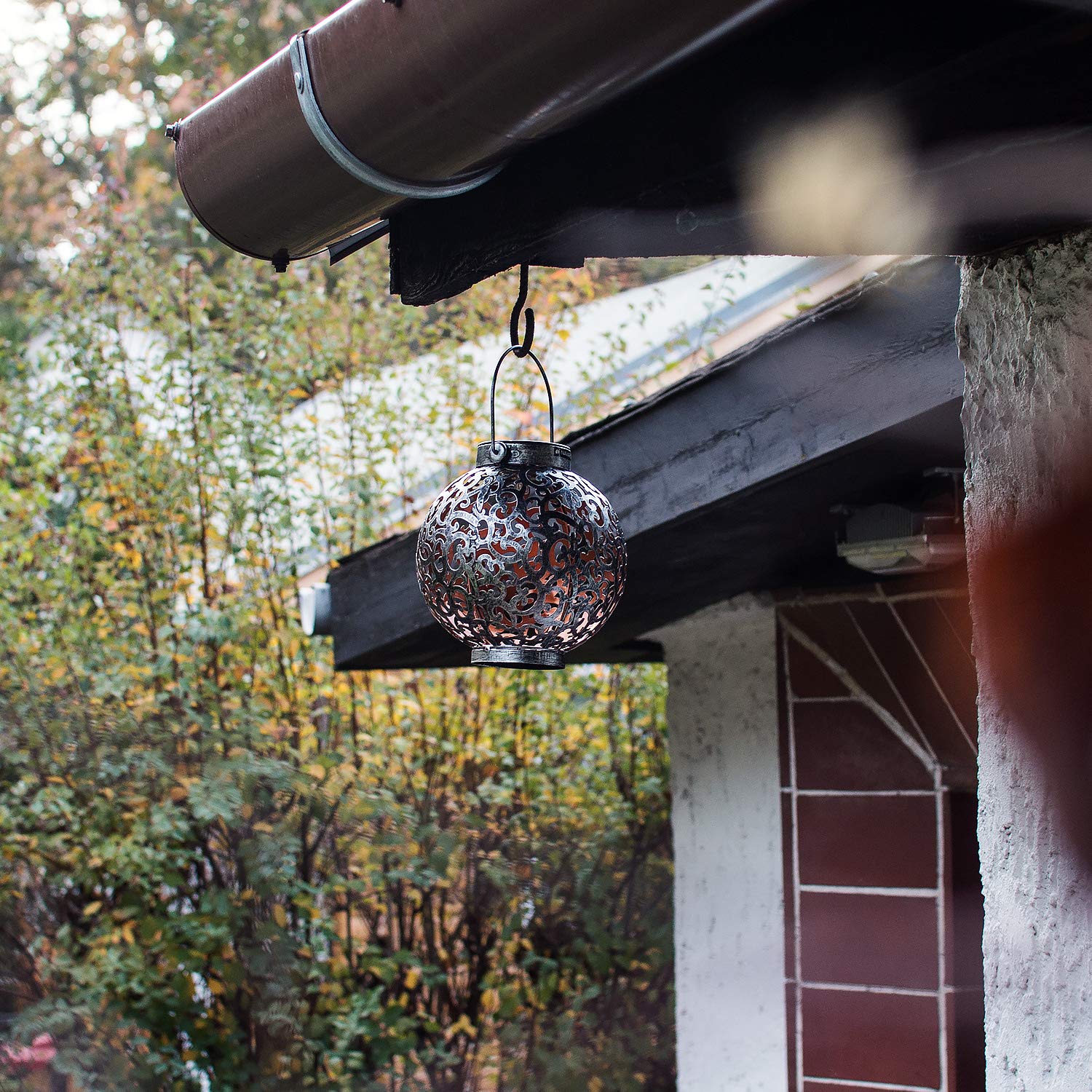navaris-lighting-led-solarlaterne-metall-21-cm-silber image 6