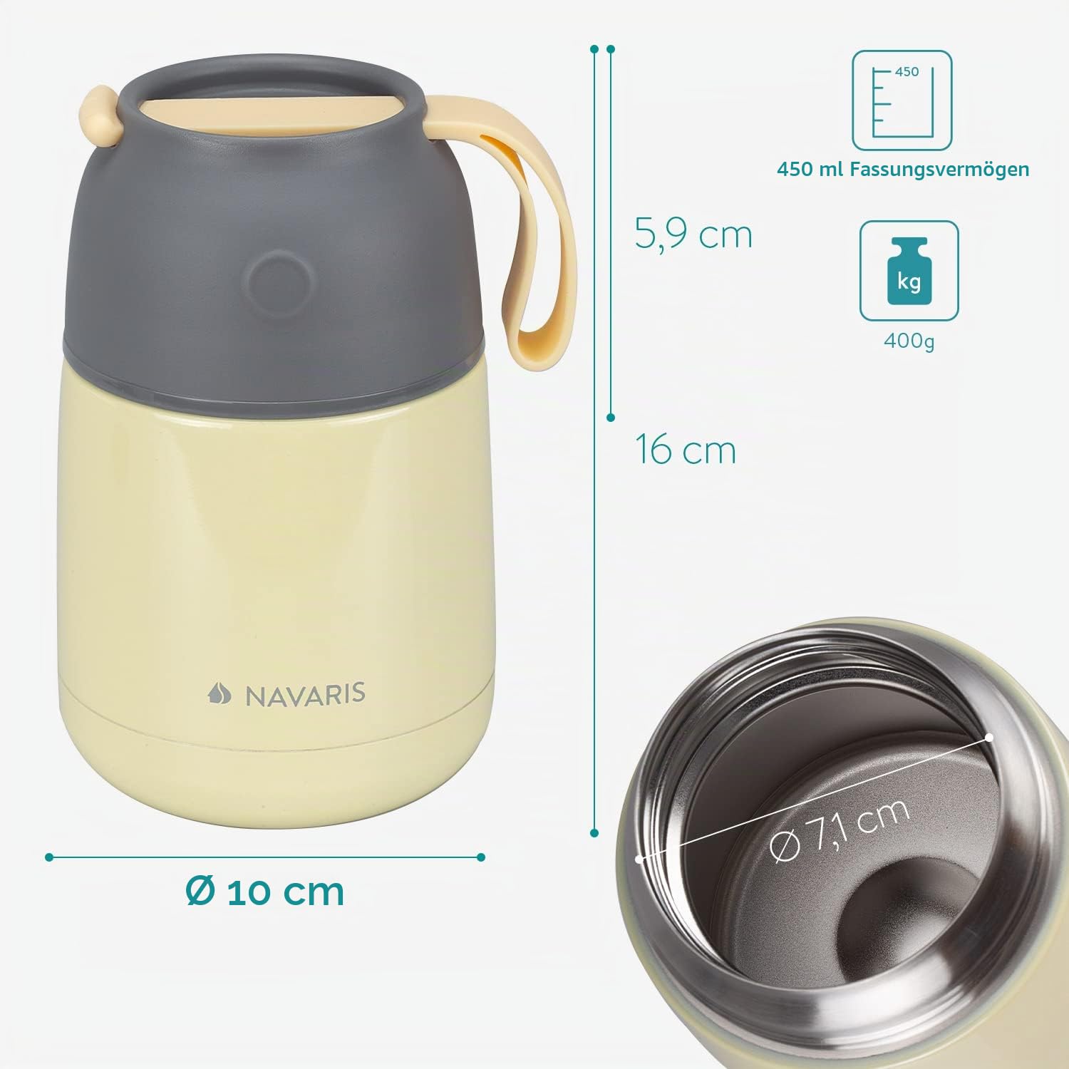 navaris-kitchen-thermobeh-lter-450ml-edelstahl-gelb image 6