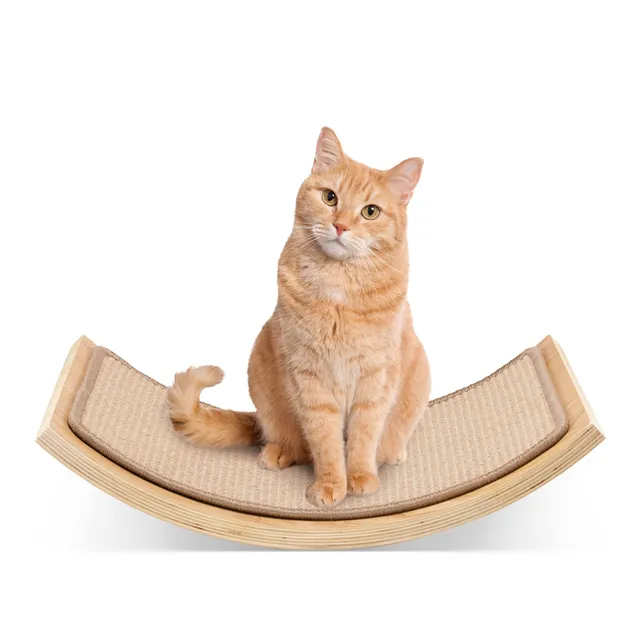 navaris-animals-katzenwandliege-50x35cm-sisal-kratzmatte-holz image 1