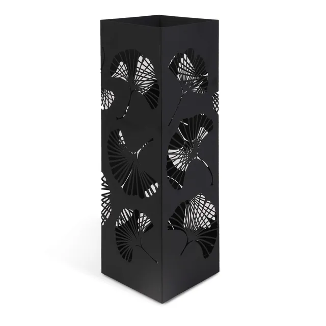 navaris-living-schirmst-nder-ginkgo-schwarz-metall-48-cm image 1