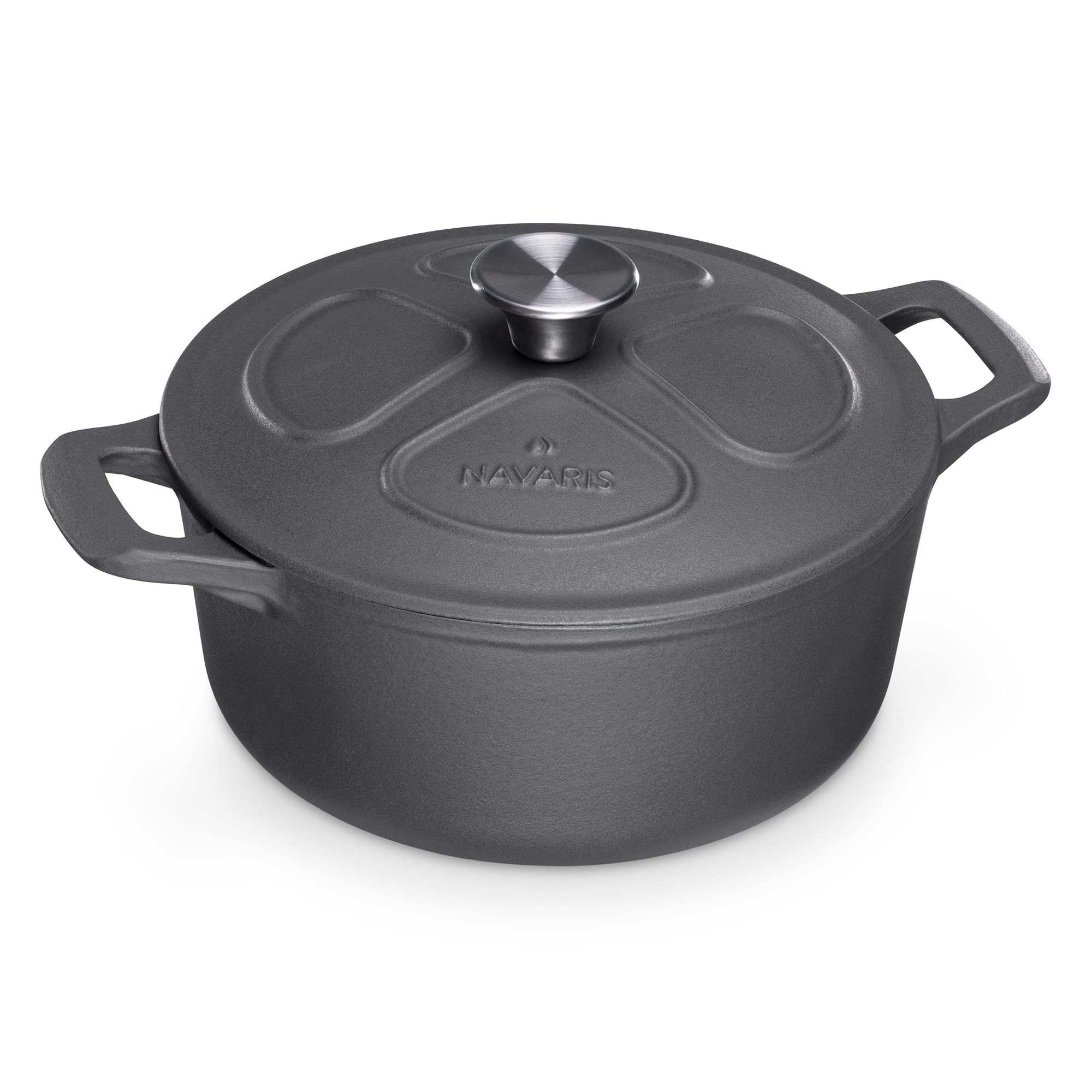 navaris-kitchen-gusseisentopf-br-ter-3-5l-24-cm-emailliert image 1