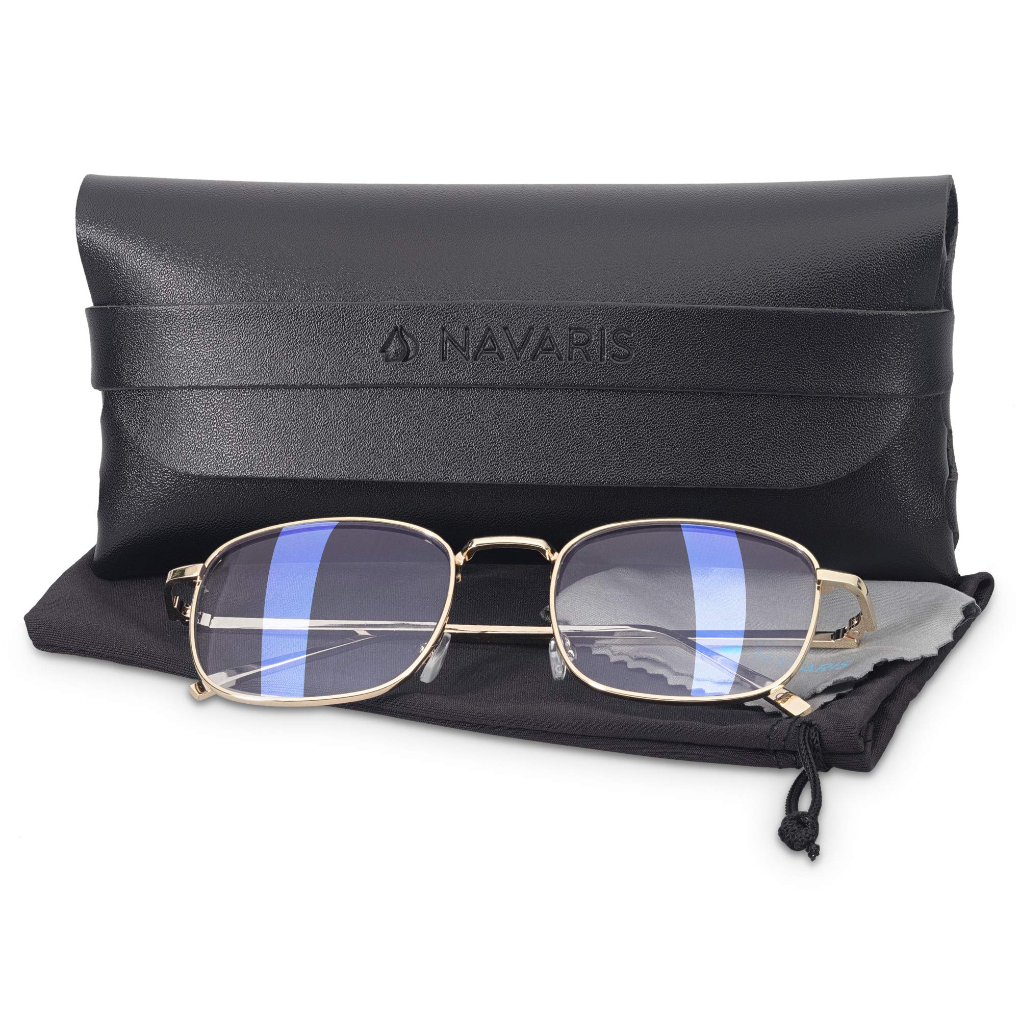 navaris-beauty-retro-brille-ohne-st-rke-blaulicht-gold image 4