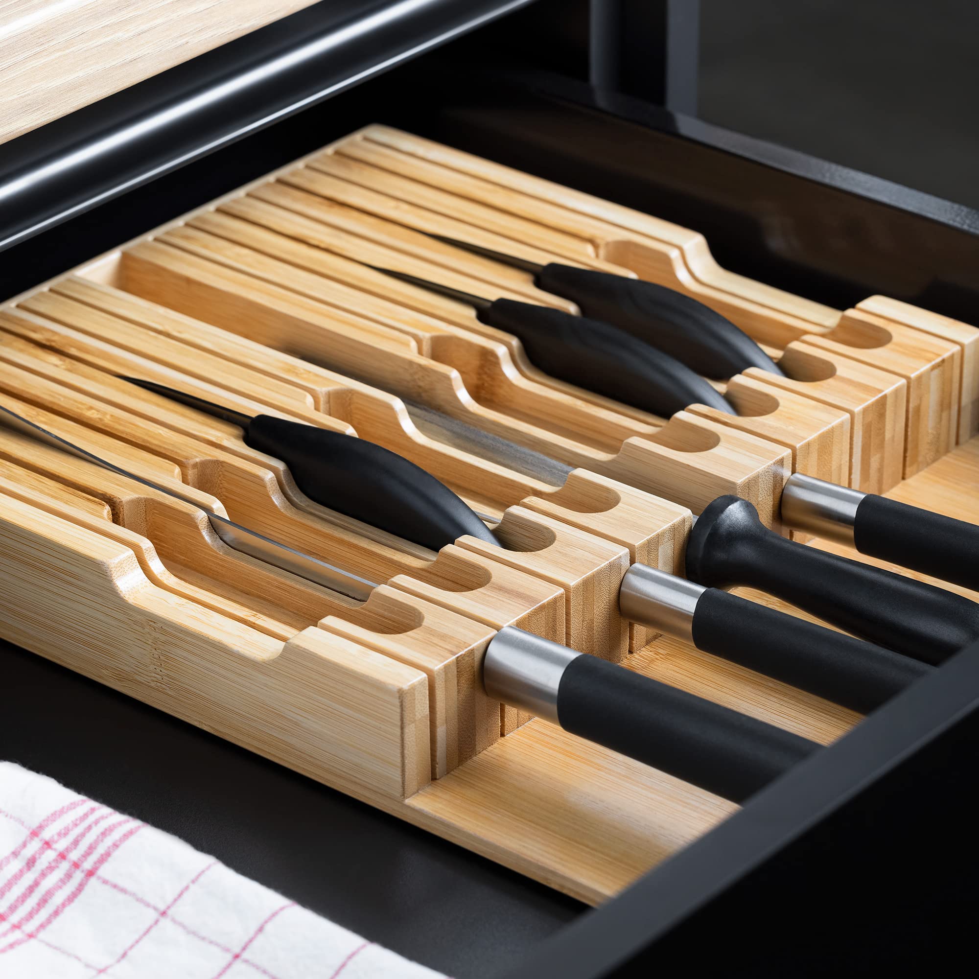 navaris-kitchen-messerblock-bambus-16-messer-natur image 3