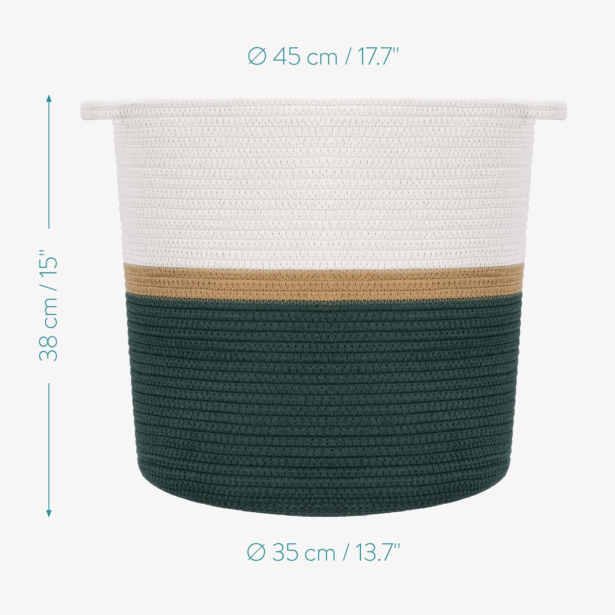 navaris-flechtkorb-baumwolle-rund-gr-n-45cm-w-schekorb image 3