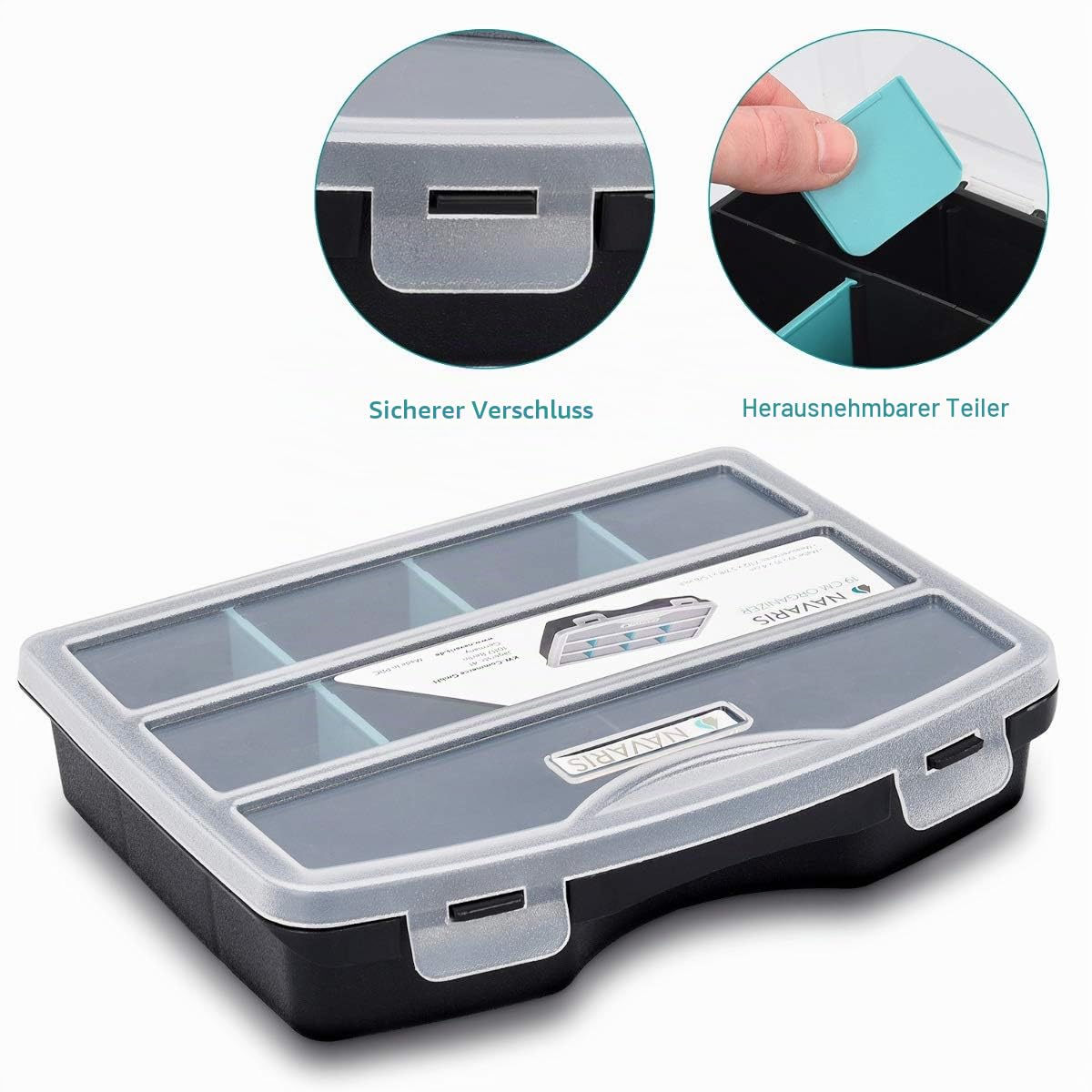 navaris-sortierkasten-kleinteile-organizer-19x15x4cm-verstellbar-leer image 3