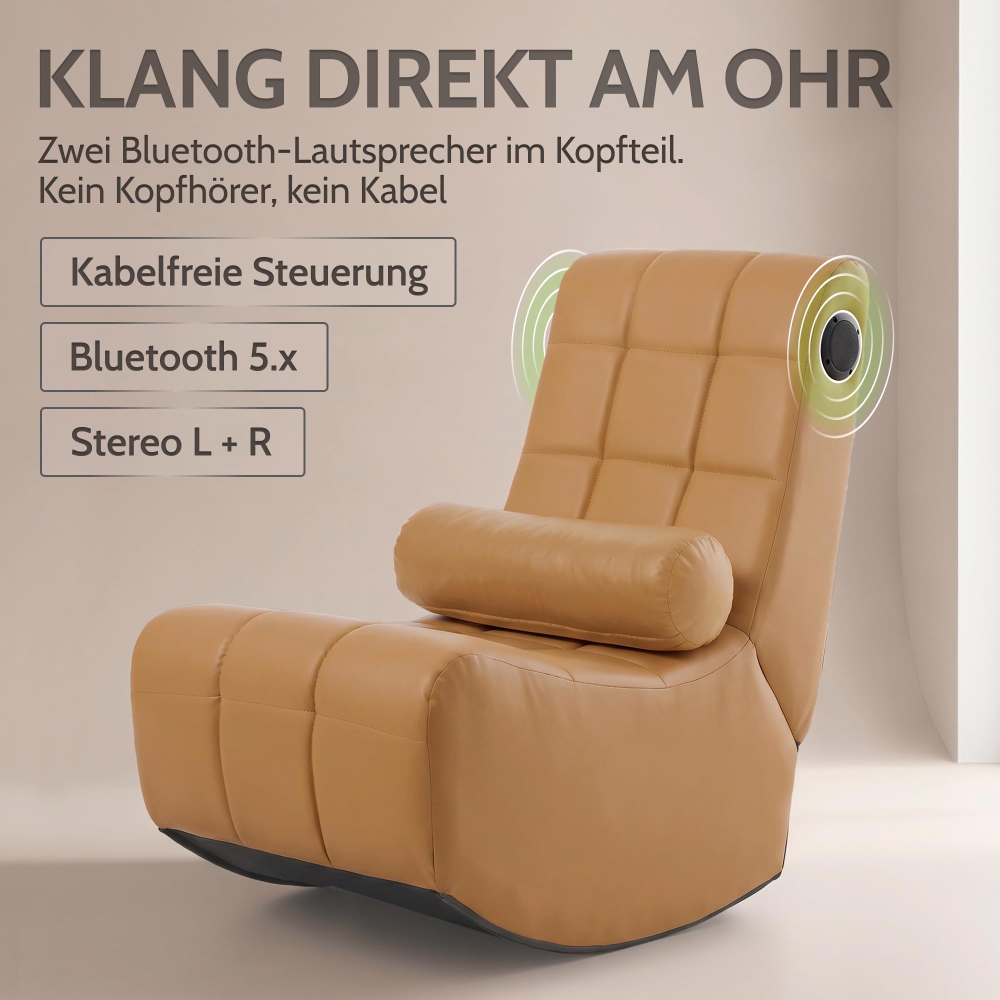 allyson-relaxsessel-lounge-fernsehsessel-bluetooth-usb-khaki-lederlook image 2