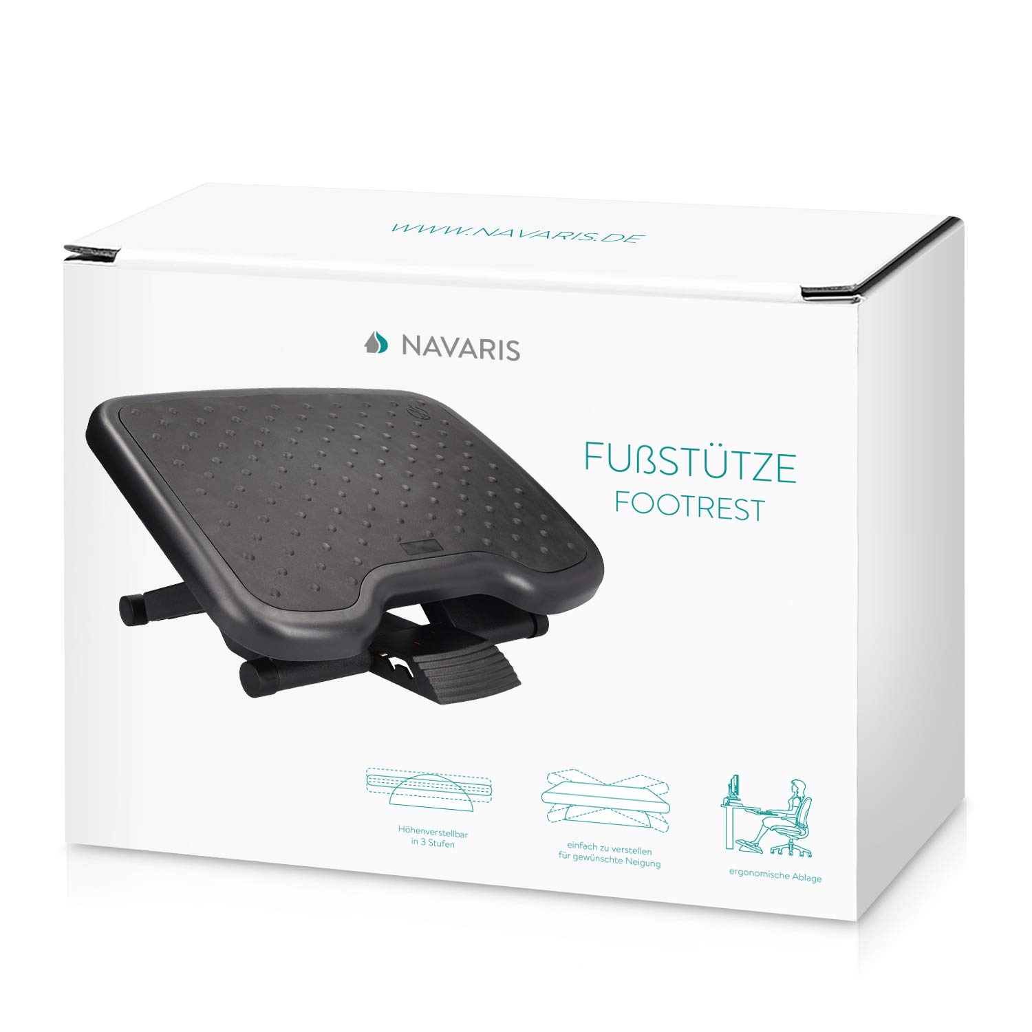 navaris-fu-st-tze-h-henverstellbar-b-ro-massage-noppen-schwarz image 7