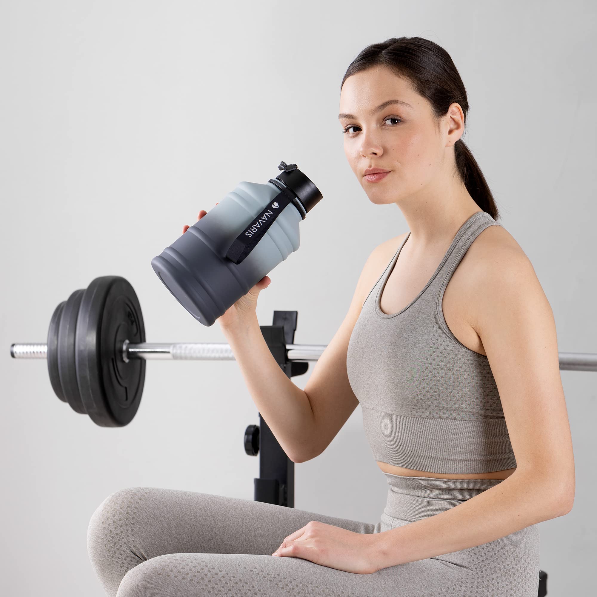 navaris-sport-wellness-trinkflasche-2-2l-edelstahl-bpa-frei image 2