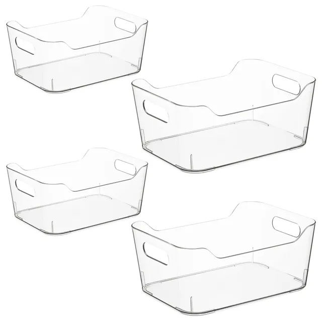 navaris-kitchen-k-hlschrank-organizer-4er-set-transparent-kunststoff image 1