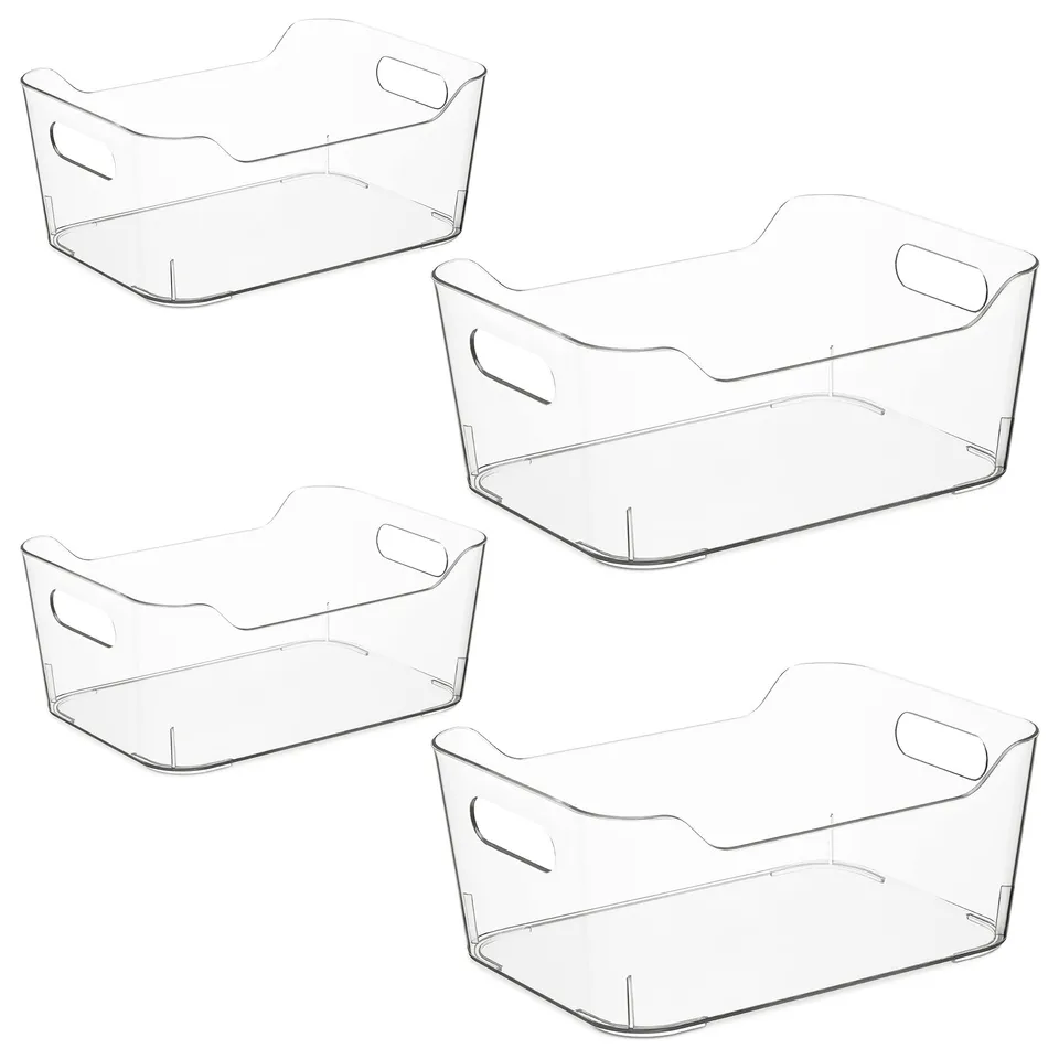 navaris-kitchen-k-hlschrank-organizer-4er-set-transparent-kunststoff image 1