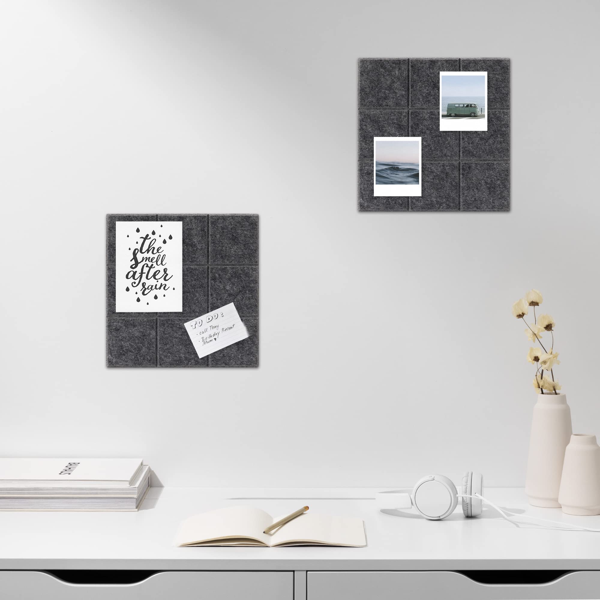 navaris-memoboard-filz-pinnwand-6er-set-grau-30x30cm image 4